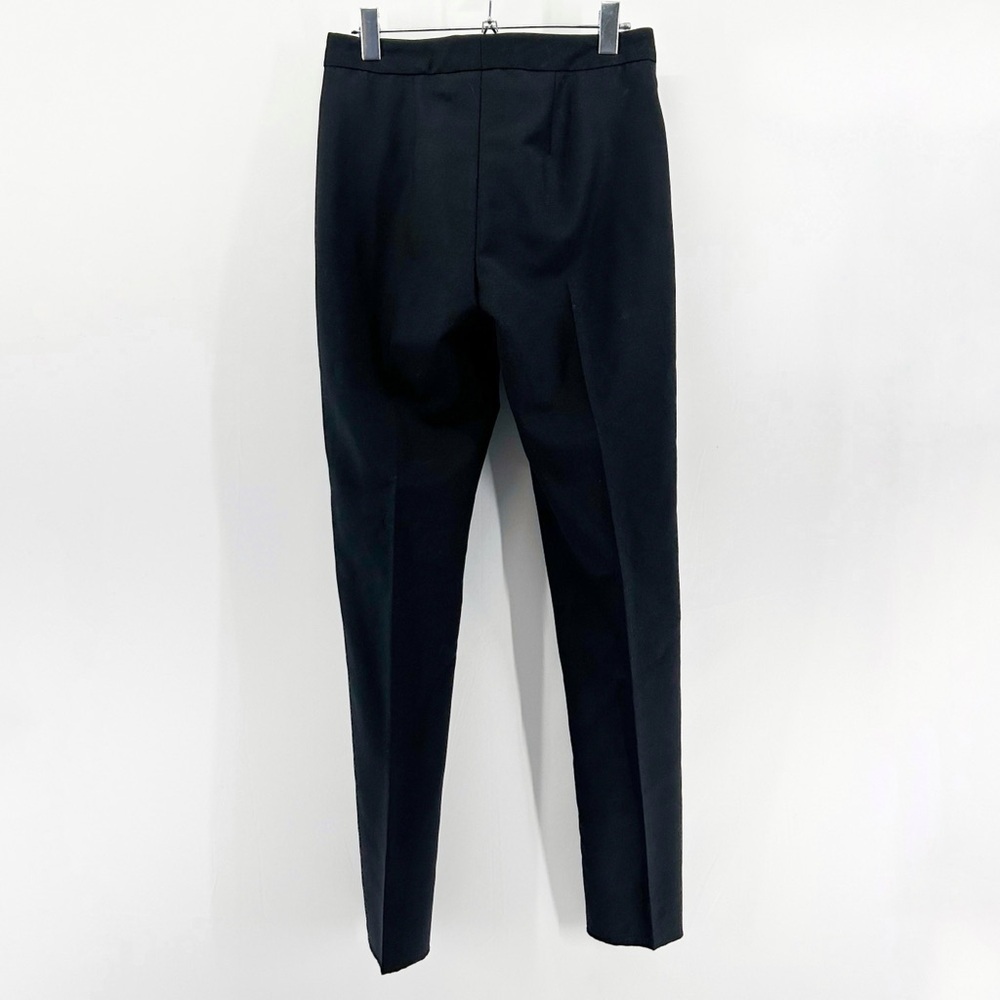 Burberry Uniform Black Wool Mohair Trousers Satin Racer Stripes Size 2 - Picture 3 of 7